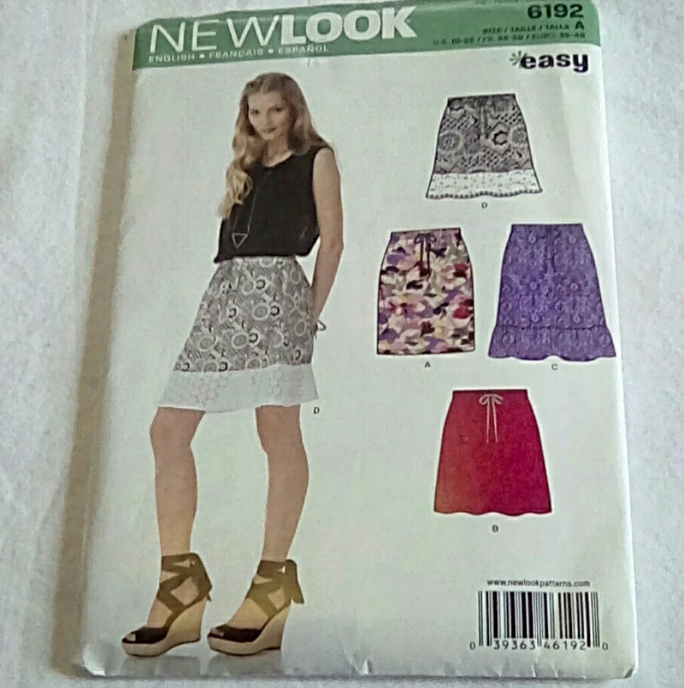 New Look 6192, EASY skirt in 4 styles, New & Uncut